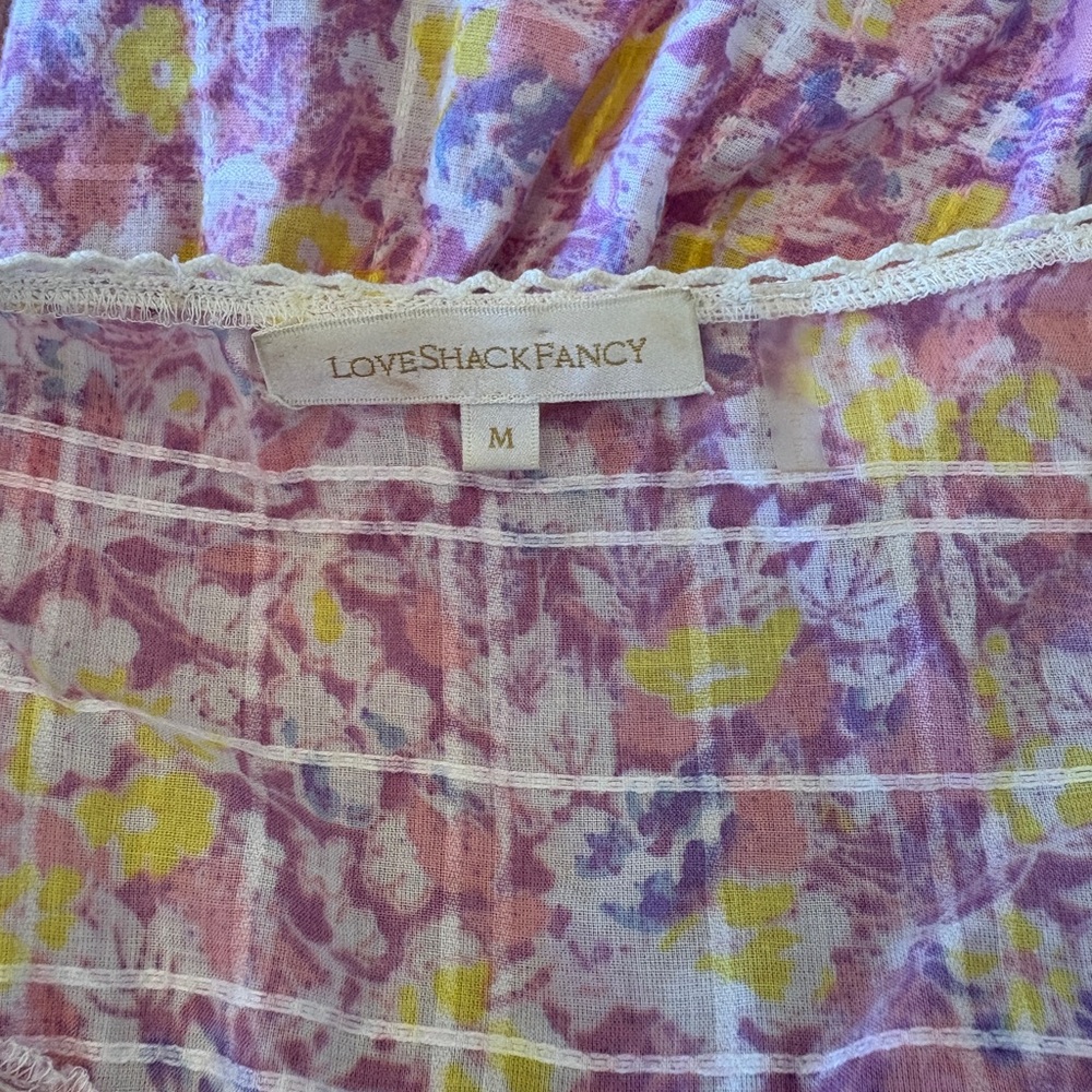 Love Shack Fancy Floral Ruffle Dress - Picture 3 of 3